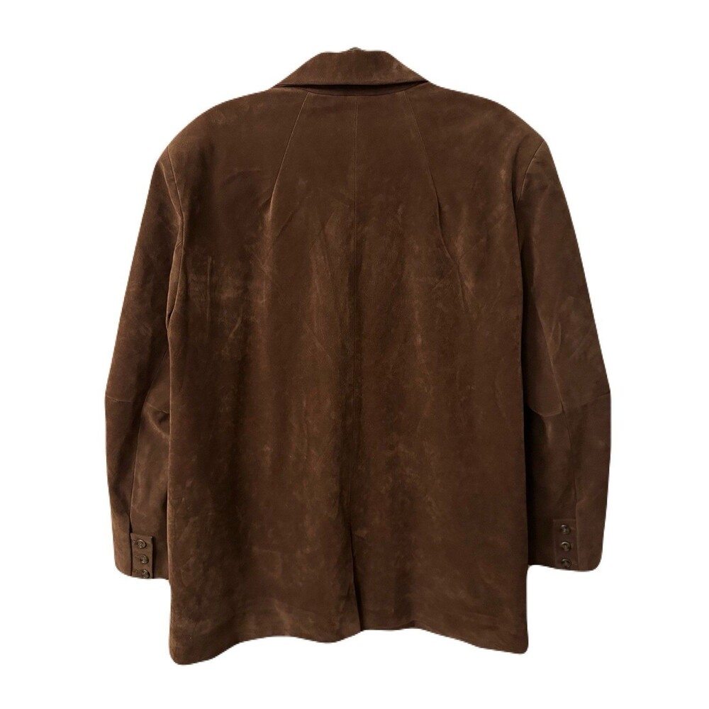 NEW Revolve x We The Free Womens Size Large Paper Cut Brown Faux Suede Blazer - Picture 7 of 11